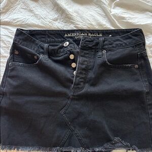 Black denim AE skirt